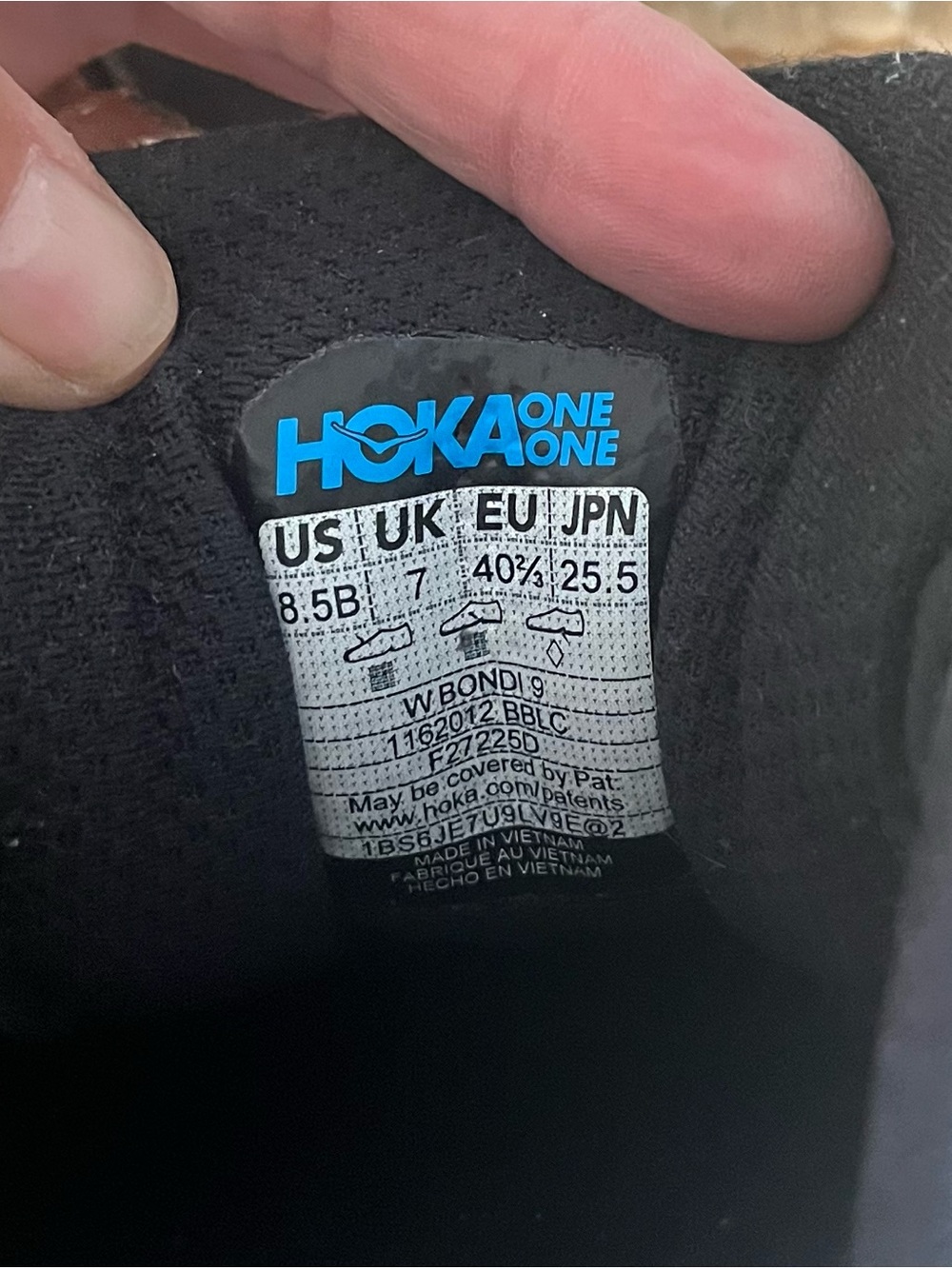 Hoka Bondi Black Mesh Lace-Up Running Shoes - Picture 11 of 11